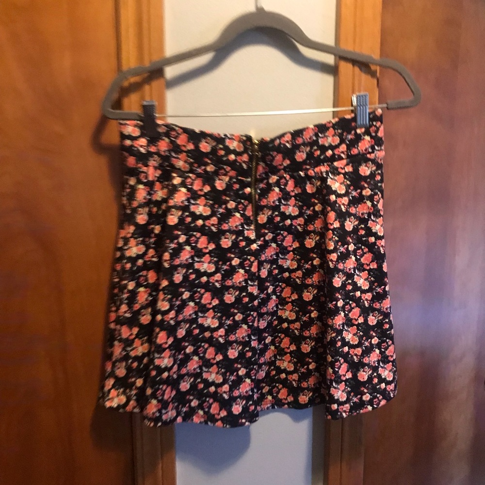 Charlotte Russe Floral Skater Skirt
